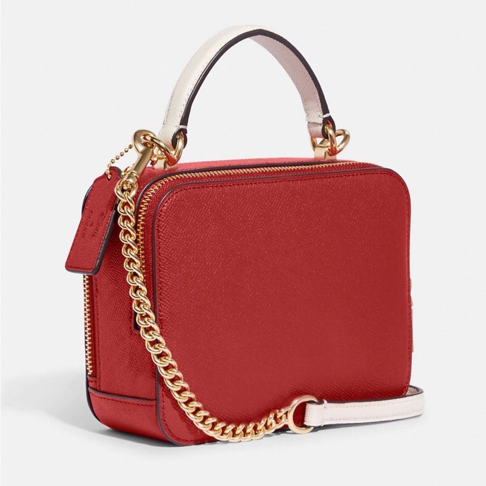 COACH Disney X Coach Box Crossbody With Cruella Motif COLOR
Gold/Red App… - Picture 2 of 10